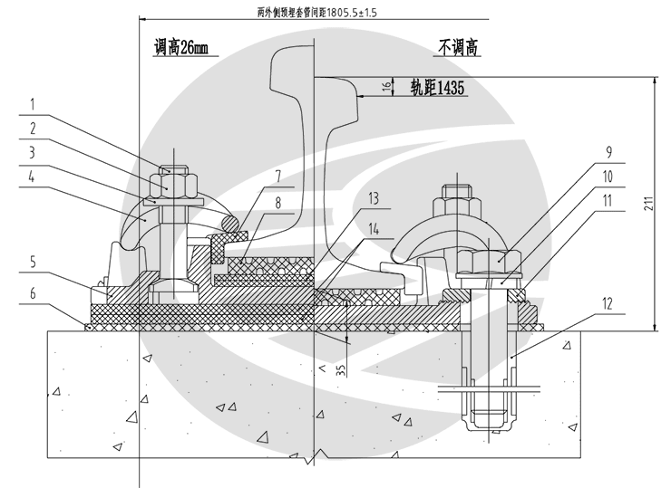 WJ-14型扣件组装图及设计参数-轨魅网